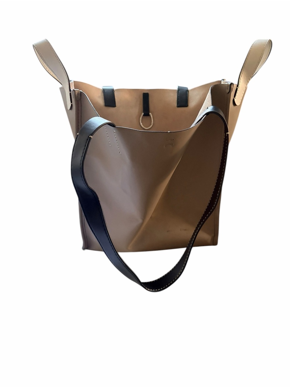 Proenza Schouler Two-Tone Tan and Black Leather Tote - Picture 1 of 4